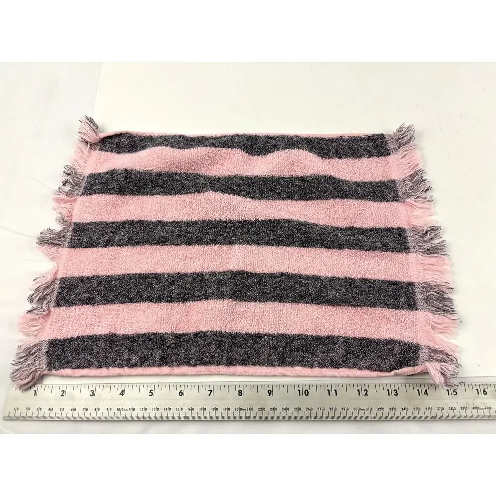 VTG 6x‎ Cotton Blend Towel Soft Pink Red Floral Bath Hand Towels Reversible